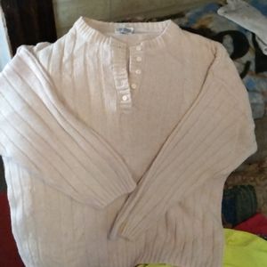 L Parrinello Vintage cream color short Sweater
